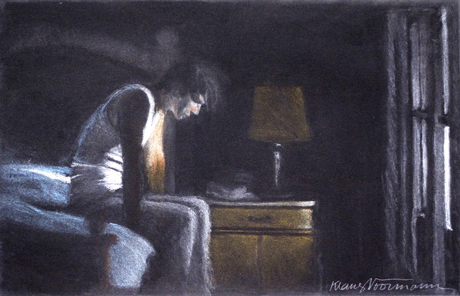 Stuart's last sunset, sketch by Klaus Voormann